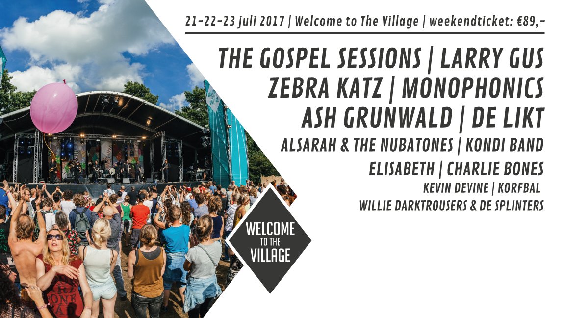 DERTIEN NIEUWE NAMEN!

Gospel Sessions, <a href="/larrygus/">Larry Gus</a>, <a href="/monophonicsfunk/">Monophonics</a>, <a href="/de_likt/">De Likt</a> en meer naar #wttv17!

Lees verder: welcometothevillage.nl/blog/nieuwe-na…