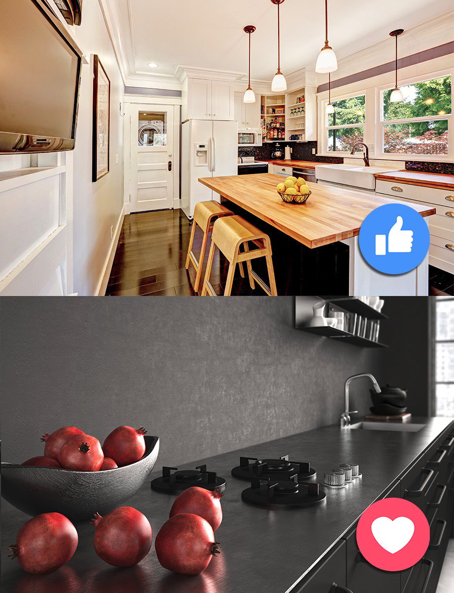 EMCOPaint's tweet photo. Kawan EMCO, lebih suka dapur dengan nuansa modern atau dengan desain rusty? Yuk dipilih! #EMCOLUX #COLORtorial #ngecat #warna #kitchen https://t.co/4JzkX0ZOjM