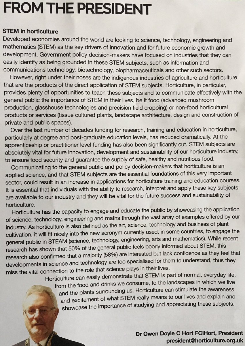 NLBC (UK) (@nlbc_uk) on Twitter photo Excellent piece in <a href="/CIHort/">Chartered Institute of Horticulture</a> magazine on the importance of #STEM <a href="/STEMLearningUK/">STEM Learning</a> Science, Tech, Eng & Maths for #Horticulture #LandSkills Excellent piece in <a href="/CIHort/">Chartered Institute of Horticulture</a> magazine on the importance of #STEM <a href="/STEMLearningUK/">STEM Learning</a> Science, Tech, Eng & Maths for #Horticulture #LandSkills
