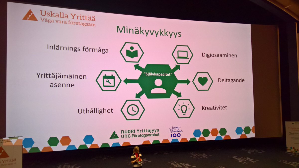 #uskallayrittää  @NuoriYrittajyys #Suomi100 finaalit käynnistyy