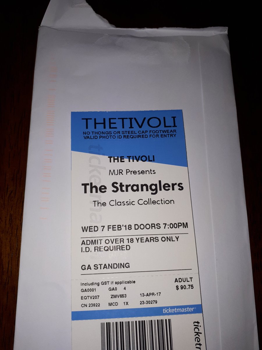CarolMcleish's tweet image. When youre overly keen to see 1 of your fav and 1 of thE best live bands out!🖒😂 See ya 2018 😜 #BrisbaneOz @StranglersSite #NOTmissingthis!!