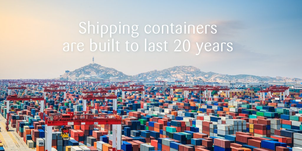 wca_world's tweet photo. Fun fact: If they’re properly maintained, shipping containers can last for up to 20 years. https://t.co/qiGDZikklE