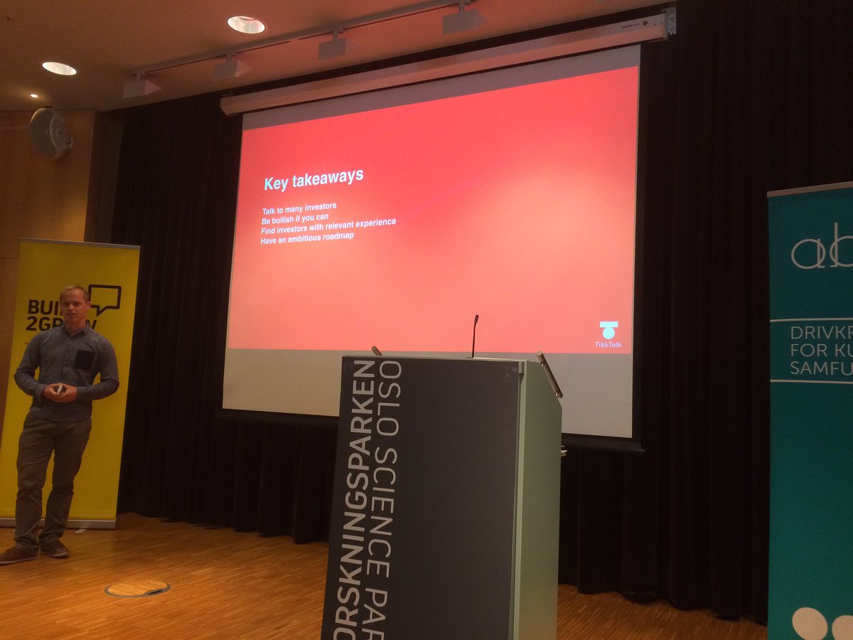 danielrasvidal's tweet image. Great advice on financing and investors from lean and fast @TikkTalkMe @Build2Grow @Abelia_NHO seminar on financing and growth