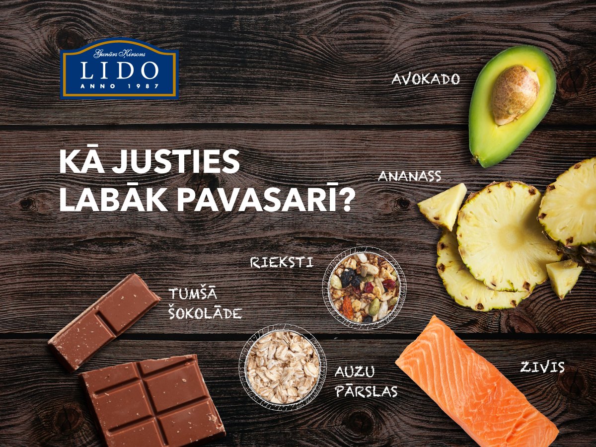 Ieskaties LIDO uztura speciālistes padomos, kādus produktus iekļaut uzturā cīņā pret pavasara nogurumu.
Padomraksts: bit.ly/2orpPsW