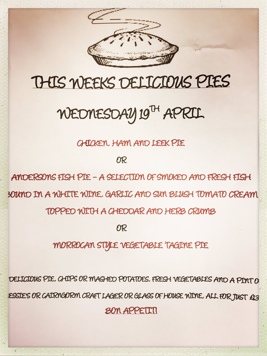 eatandersons's tweet photo. Pie Night Tonight Folks! Still A Few Tables Left!

Bookings 01479 831466
#boatofgarten #aviemore #cairngorms #pies https://t.co/XjzArMtuZX
