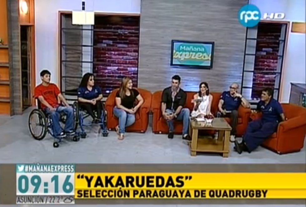 expresspy's tweet photo. Nos acompaña la selección nacional de rugby sobre ruedas, conocida como "Los Yakarruedas" y conocemos más sobre ellos 🏈👏 https://t.co/4ZIStee7Zd