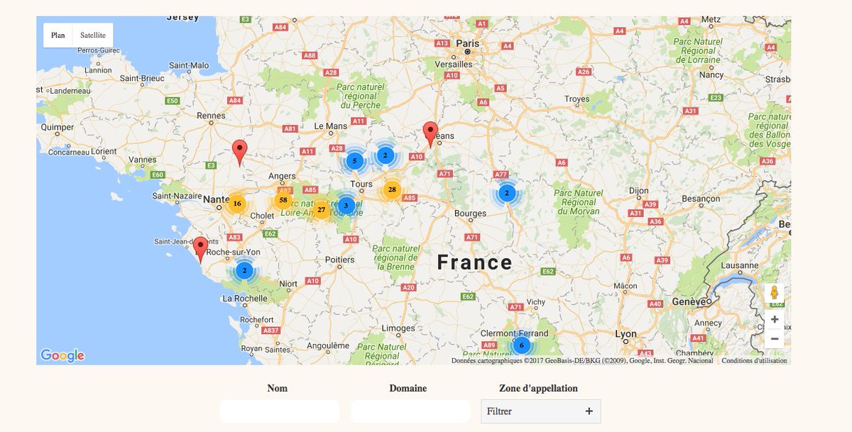 Julie_Rx's tweet photo. La #carte des 150 vignerons naturels de #Loire avec des filtres + fichier à télécharger ! Ca vous plaît ?#datapif https://t.co/1leUsLEHXn https://t.co/c51FsCAYtY