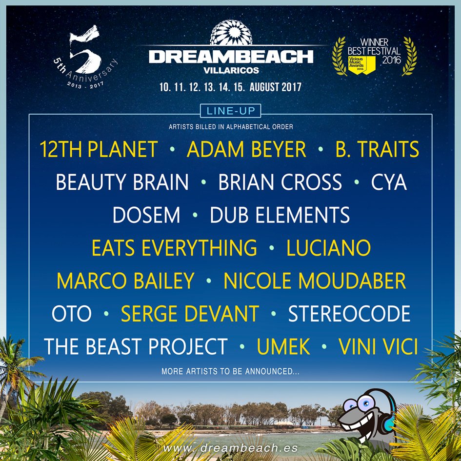 Te damos más para bailar en #Dreambeach hasta que salga el sol!! 🔝 #GoVillaricos #confirmaciones
