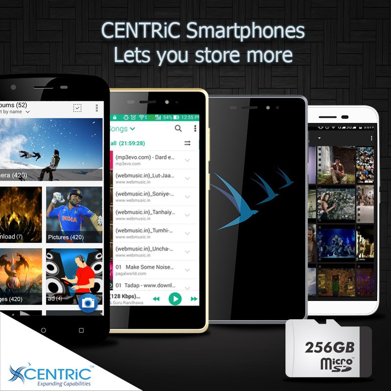 Centric_IN's tweet image. Low space for storage can be boring &amp;amp; frustrating at times. Well with #CENTRiCSmartphones expand your memory with 256GB.
#ExpandableMemory