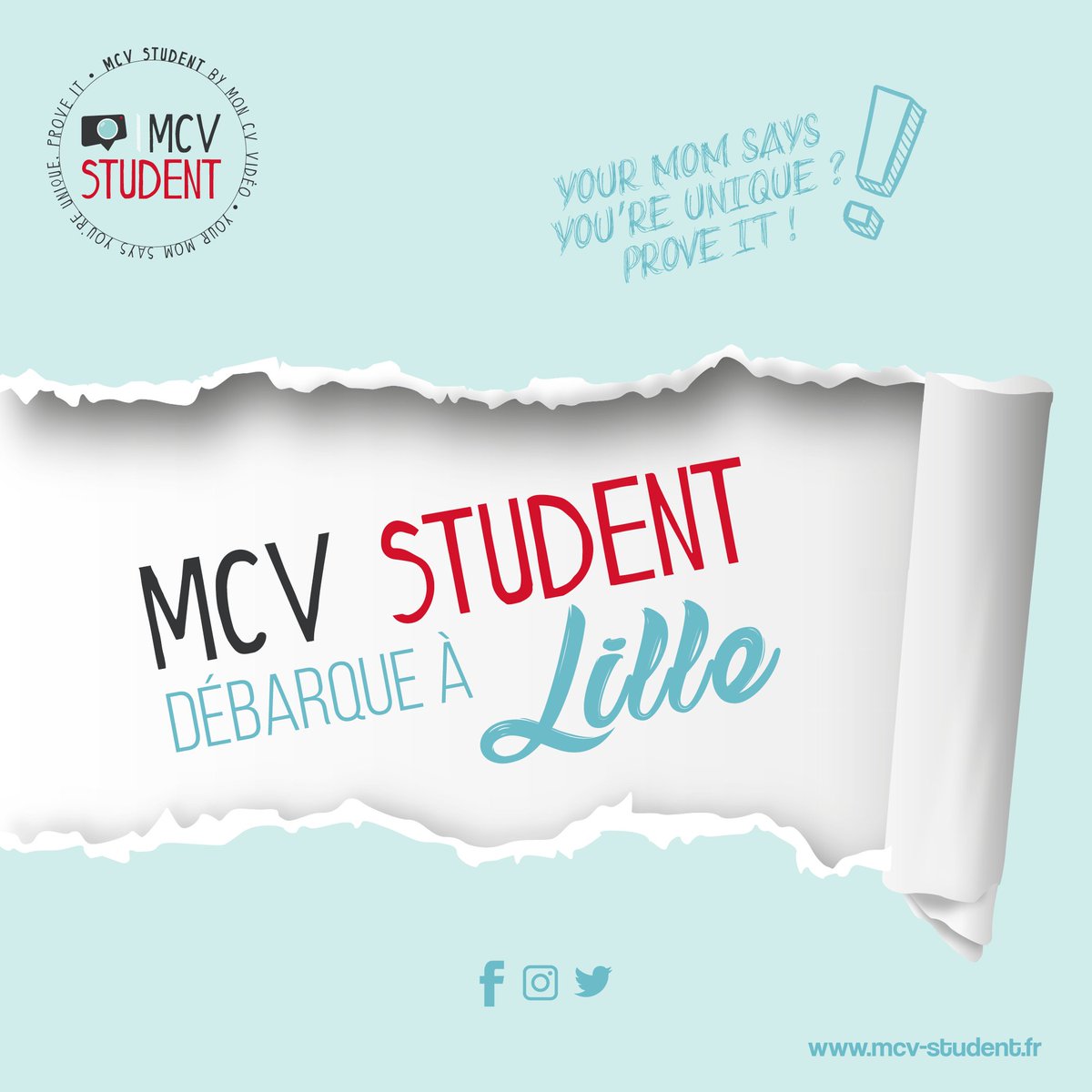 MCVStudent's tweet photo. [NOUVEAU] C'est officiel, MCV Student débarque à Lille ! 
Your mom says you're unique ? Prove it ! https://t.co/UW0JqsclJJ
#MCVStudent https://t.co/xh8y4A7uE4