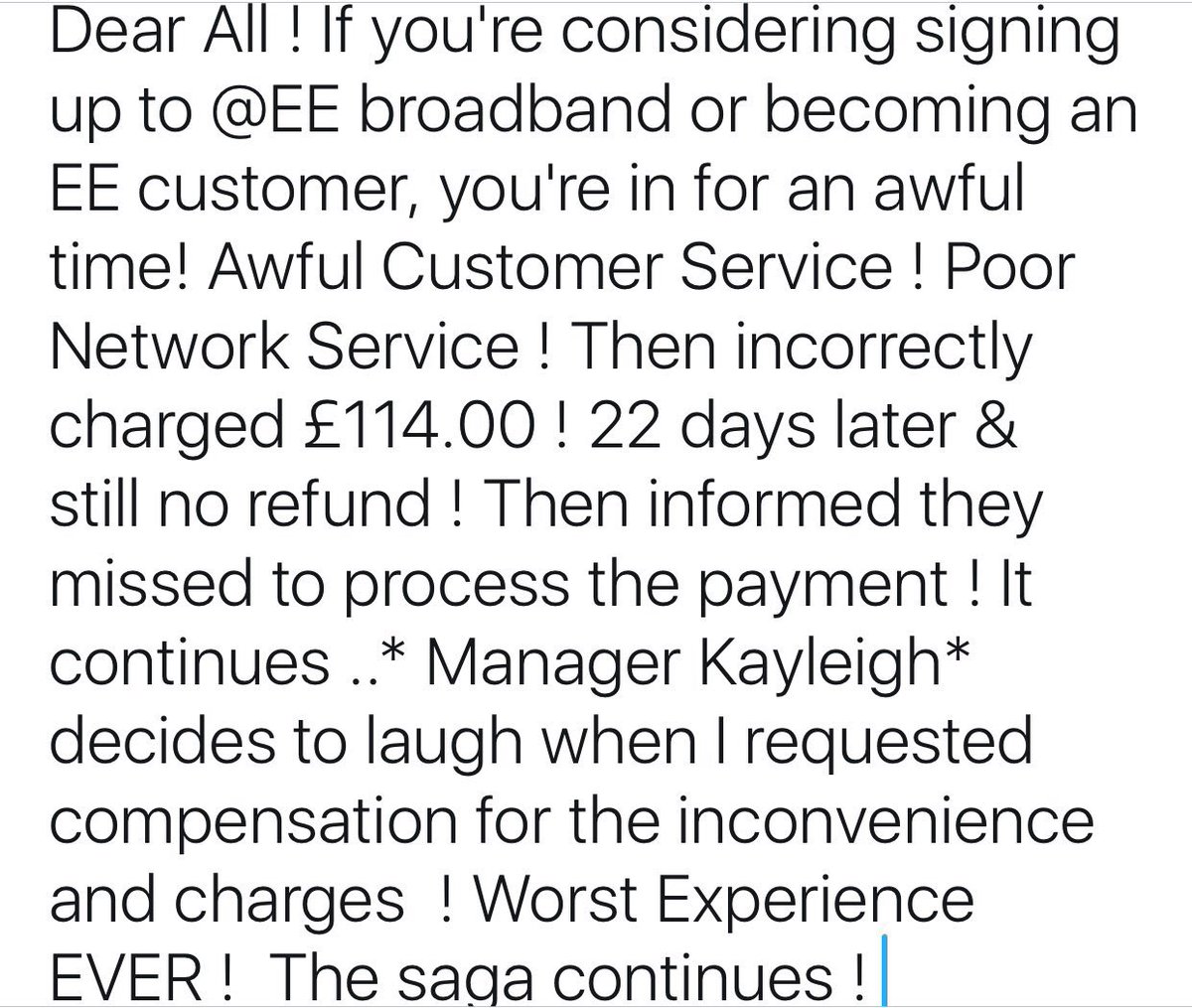 LPJLONDON's tweet photo. I was having a great morning until @EE happened! I heard @O2 wouldn't treat me like this ! £55 per month for this! https://t.co/tNZNasGnAa