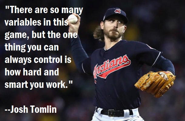 Pitching, Mental Game, Work.  Josh Tomlin