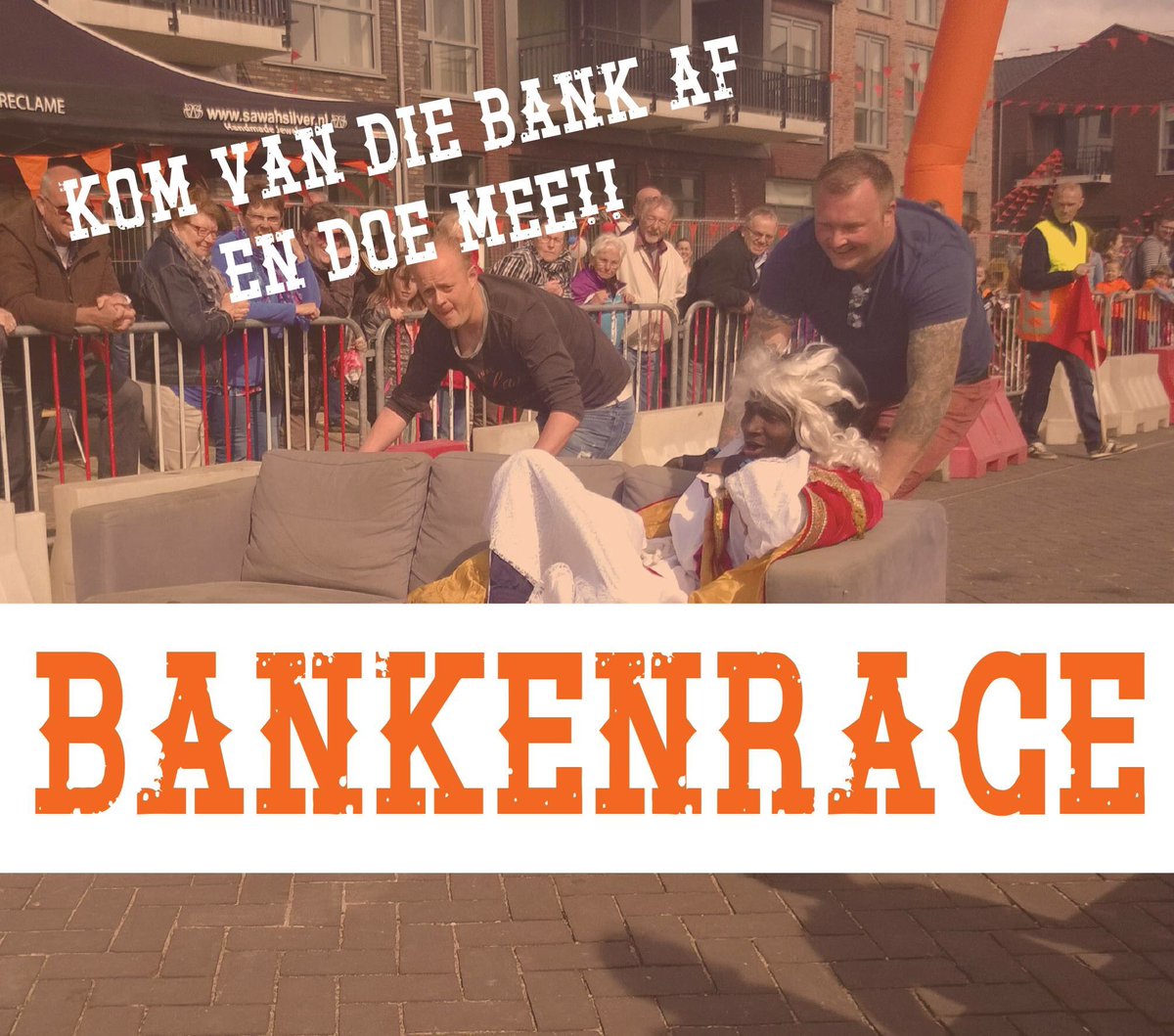 Wie daag jij uit om mee te doen aan de Bankenrace? Aanmelden: ocdreumel.nl #geinophetplein #koningsdag2017  #dreumel