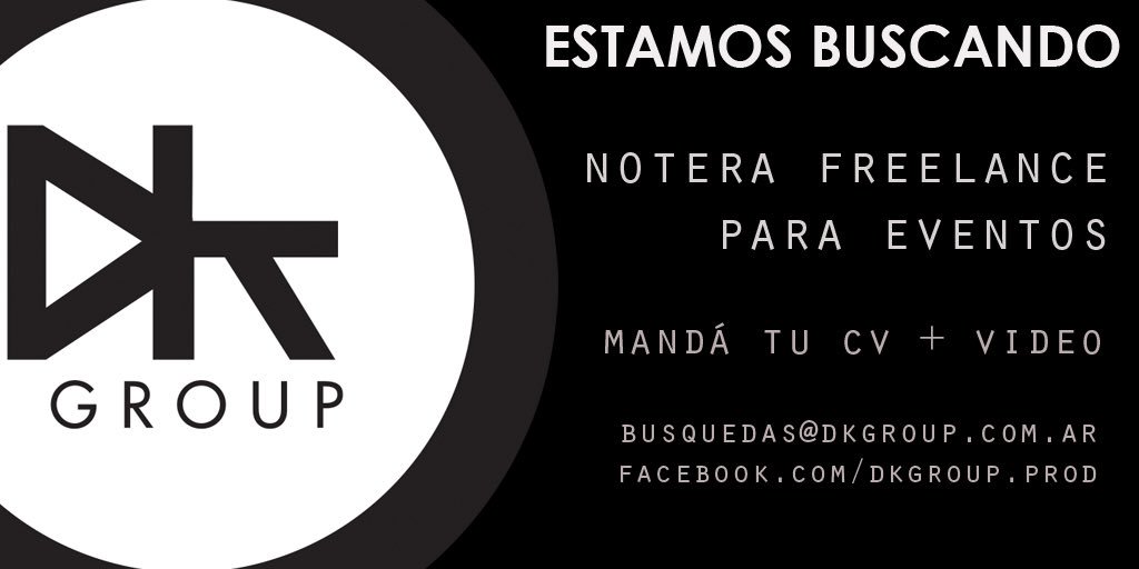 dkgroupmedia's tweet photo. En #DkGroup estamos buscando notera/cronista 🎤para cubrir eventos. Enviá tu material.
Más info 👉🏻https://t.co/Pp9VVPIDTQ #BuenMiércoles! 😉 https://t.co/YXZMXkDe1u