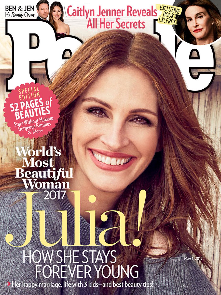 Our favorite pretty woman #JuliaRoberts is PEOPLE's World's #MostBeautiful Woman — for the record fifth time! peoplem.ag/XYWVZuL
