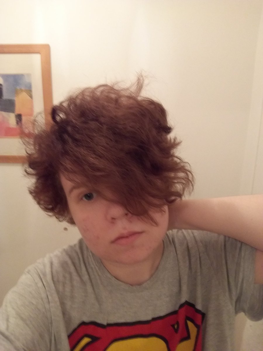 my hair was rlly fluffy last night and i tried to take selfies but the only thing I captured was how dead inside I am