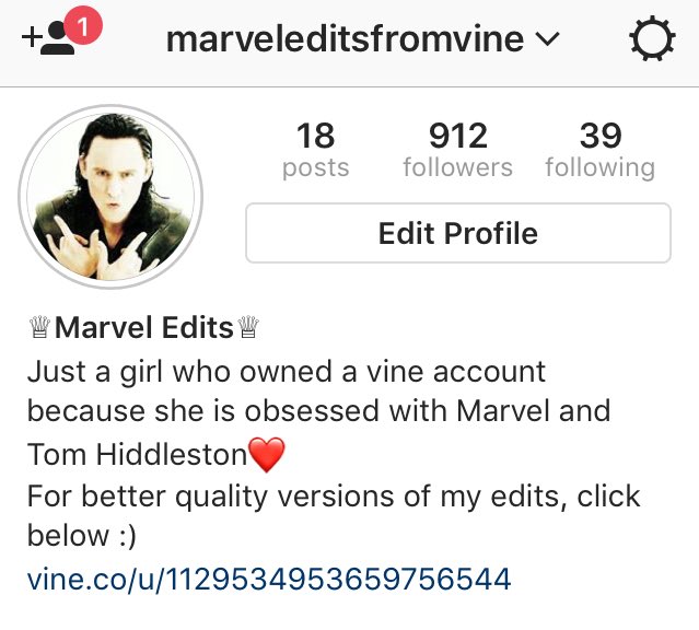 If you don't know already, I have now made an instagram where I will be reposting all my edits from vine! :)