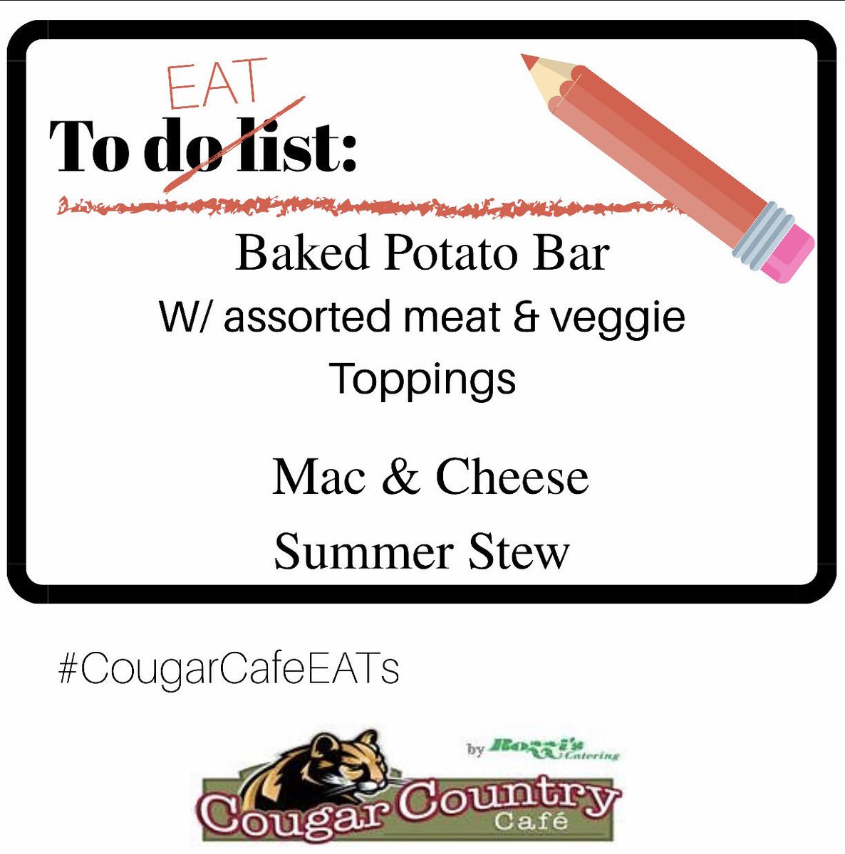 Cougar Country Cafe On Twitter Happy Iu Day What S On Our Menu