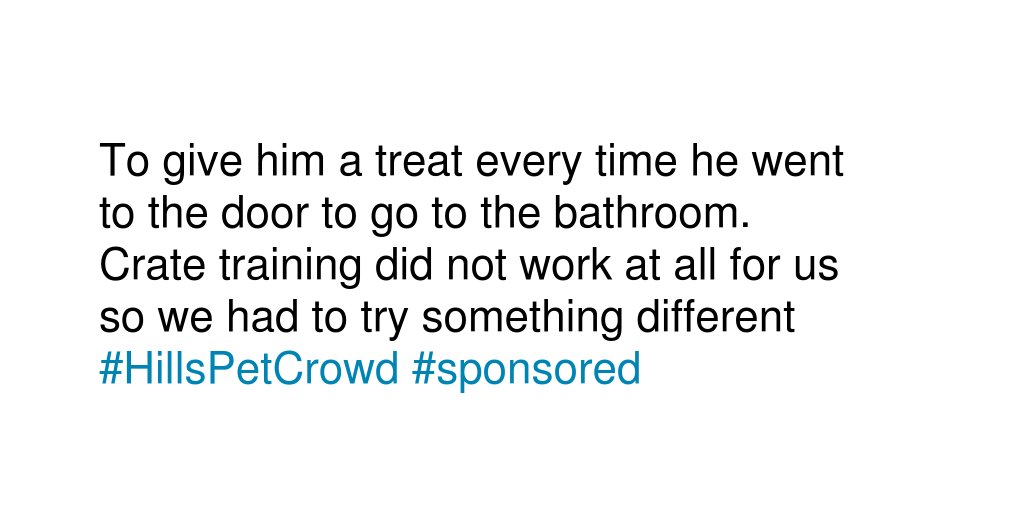 TiffanyScreamSM's tweet photo. What tips do you have from when you trained your dog? #HillsPetCrowd #sponsored https://t.co/8JOPT2SyJV