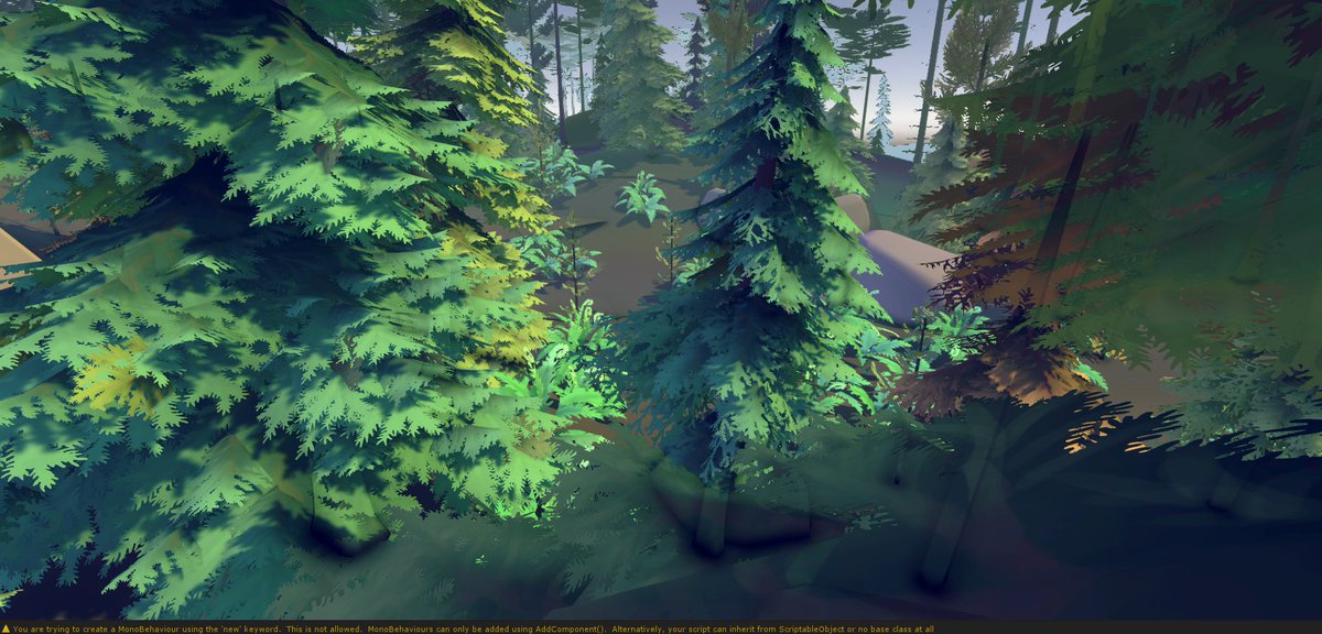 bytherockgame's tweet photo. The graphics of By The Rock are inspired by Firewatch, developed by the guys at @camposanto. #indiedevlove We love what our team is doing. https://t.co/DwPE6ijHiK