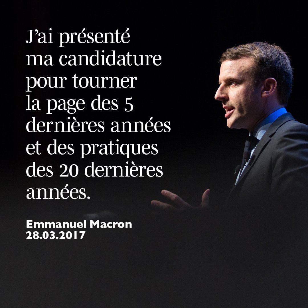 EmmanuelMacron's tweet photo. Il est temps de cesser le tic tac incessant de la droite et de la gauche depuis plus de 20 ans et de construire une véritable alternance. https://t.co/7lHhrGVf6i