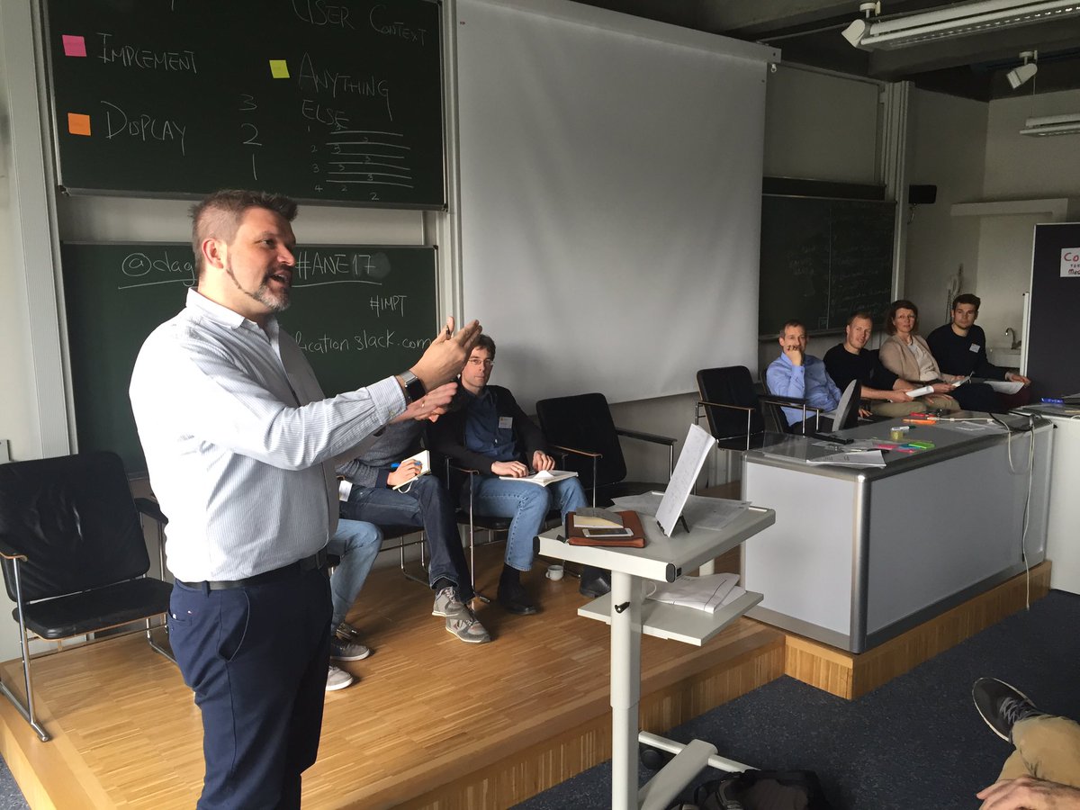 albrechtschmidt's tweet photo. Debate No 3: Should there be a cost for sending notifications? @dagstuhl #ANE17 https://t.co/Ei6TOUgqkJ