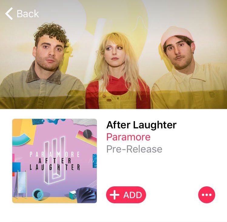 Paramore_Mex's tweet photo. NUEVA FOTO DE @PARAMORE EN "Apple Music" #hardtimes #AfterLaughter https://t.co/Bz69FlNggM