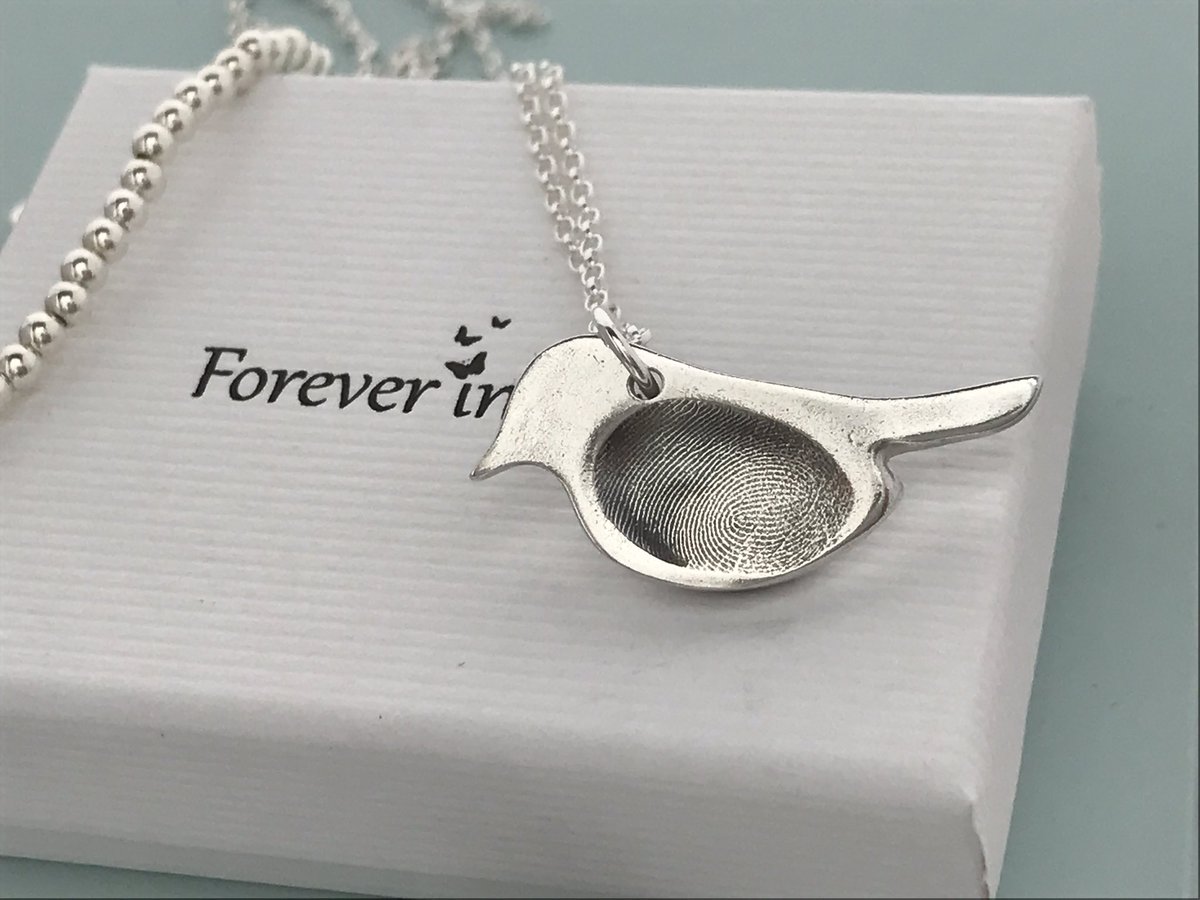 ForeverInSilver's tweet image. Many people feel when a robin appears their #lovedone is near. #fingerprint #necklace #rip #memorial #NeverForgotten foreverinsilver.co.uk