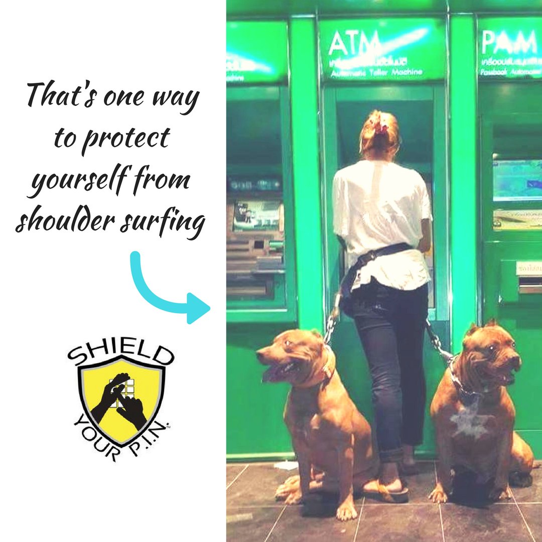 ShieldYourPIN's tweet photo. Classic fraud tactic of shoulder surfing is still done today! #Shieldyourpin and be aware of your surroundings. #lurkers #atmsafety #banking https://t.co/AHvtsN2ZB5
