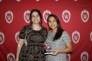 NelsonInstitute's tweet photo. Kudos to #NelsonStudent Maria Castillo, winner of Bucky’s Award in sustainability for efforts on and beyond campus https://t.co/kZnw67WBNk https://t.co/JFgipP6e7O