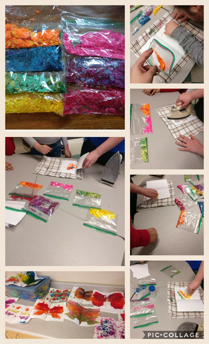 #crayon #butterflies #EducationforCommunityLiving #ECL @CorpusOttawa #ironing