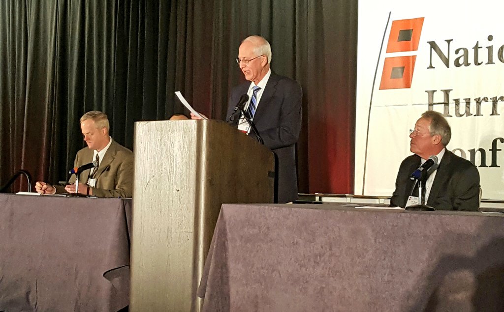 FloridaPIOs's tweet image. #NHC2017 Introductions from @NatHurricaneCon Planning Vice-chair @MaxMayfield10 @WPLGLocal10 @VisitNewOrleans