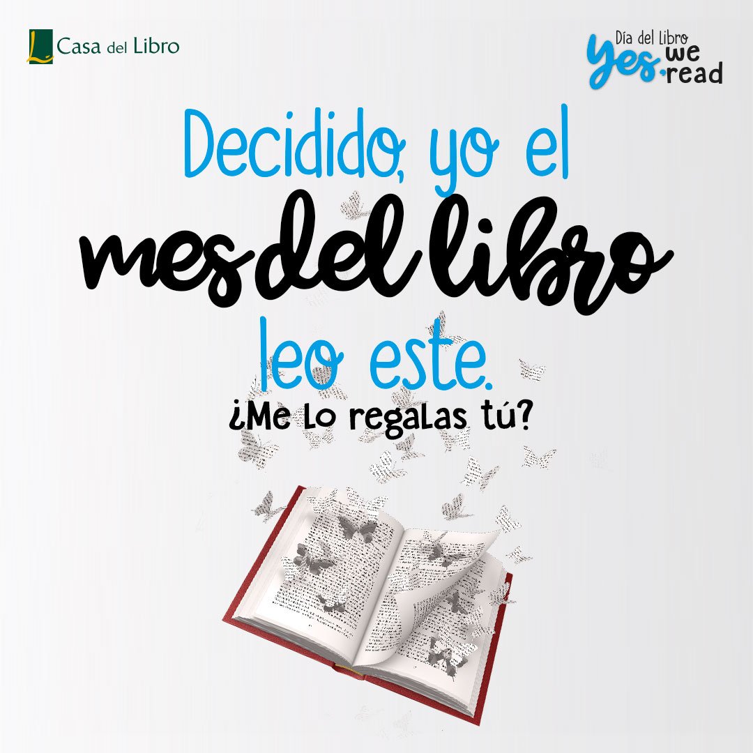 casadellibro's tweet photo. “Quiero que me lo regalen” para el #DíaDelLibro https://t.co/Ld8sZEBeJS
¡Te lo ponemos requete fácil! #YesWeRead #DíaDelLibro2017 https://t.co/F73qKLFRvq