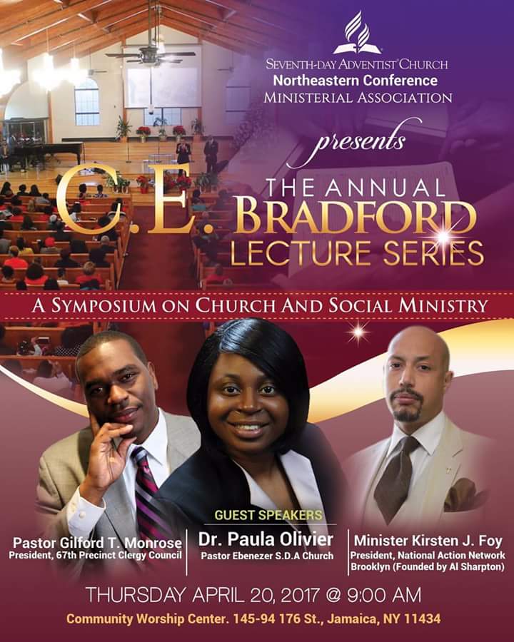 New_LifePraize's tweet photo. You are invited to join the Ministers of NEC for the C.E. Bradford Lecture Series held at CWC in Queens beginning at 9 am. https://t.co/L44HDbBpfX