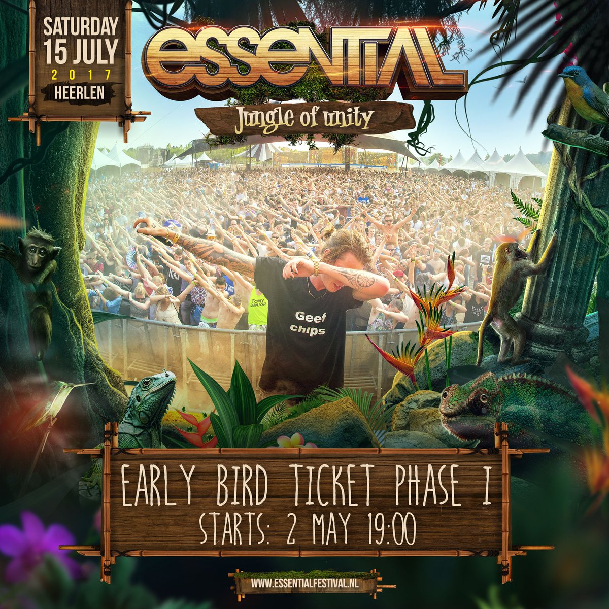 Starting May 2nd - 19:00 you can grab your Early Bird Ticket with a 50% discount via essentialfestival.nl/tickets #essentialfestival2017
