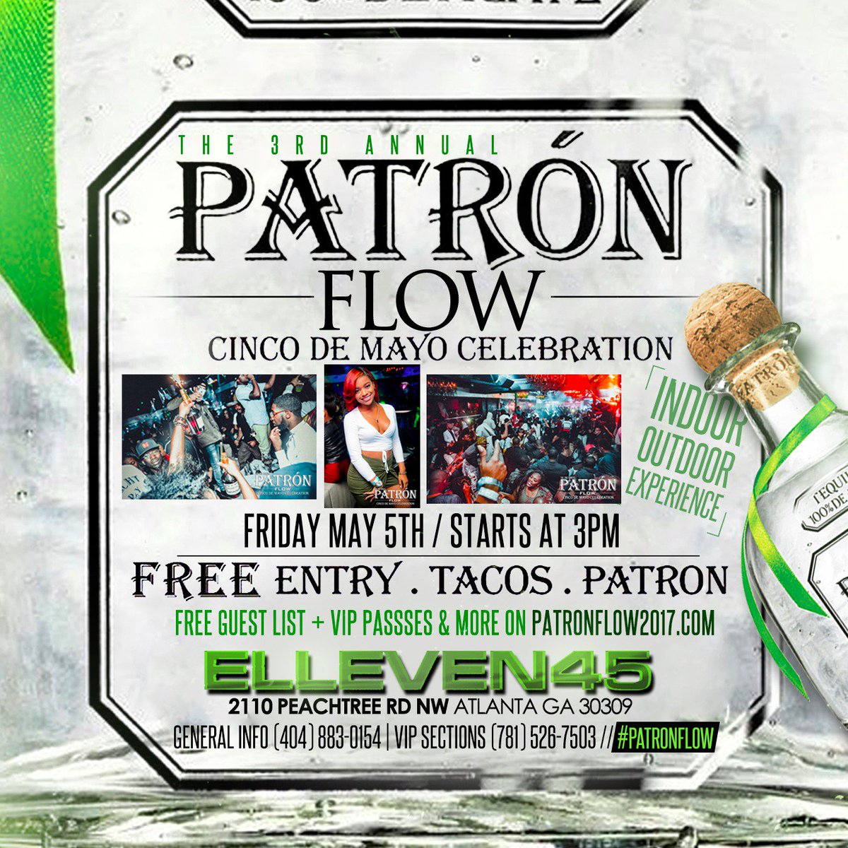 JayDotFLE's tweet photo. PATRON FLOW THIS FRIDAY!
GUESTLIST + VIP PASSES!
https://t.co/KraqtEX30k
#PatronFlow @ #ELLEVEN45 | https://t.co/buMXmBLzre 5