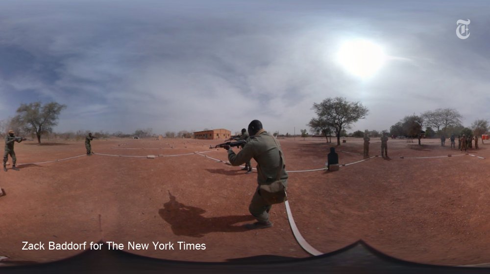 nytimes's tweet image. Watch how American special forces train the Burkina Faso Army to fight terror #Daily360 nyti.ms/2pRBiDn