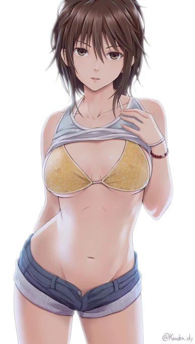 #気温が高いので気が早いが水着絵が見たい 昔練習で描いたやつ 