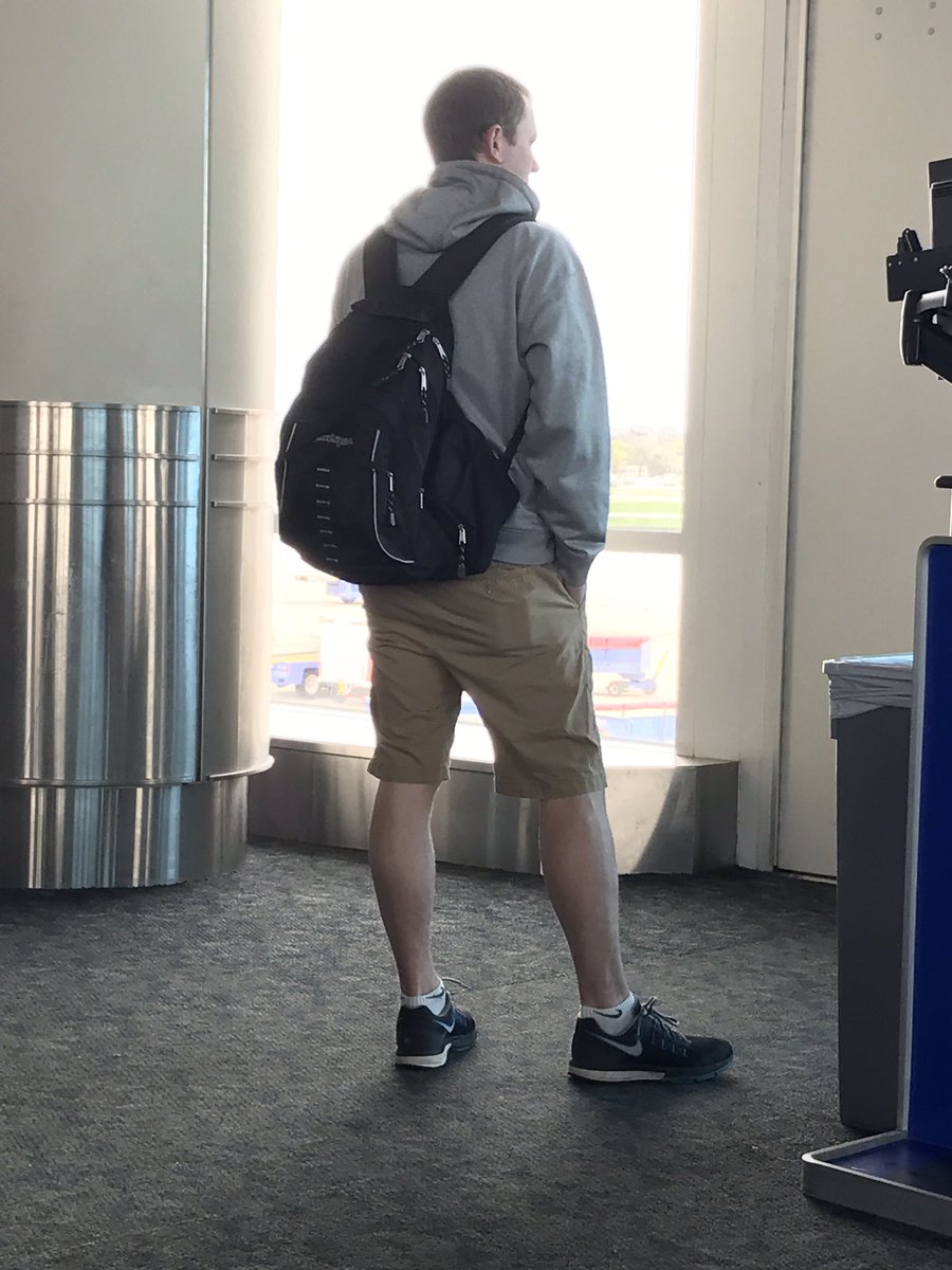 DisneyDad84's tweet photo. Back pack? Locked and loaded. Running shoes? Have to keep up with the family. On time flight? You know what this disney dad likes. https://t.co/fCtKYf0uNh