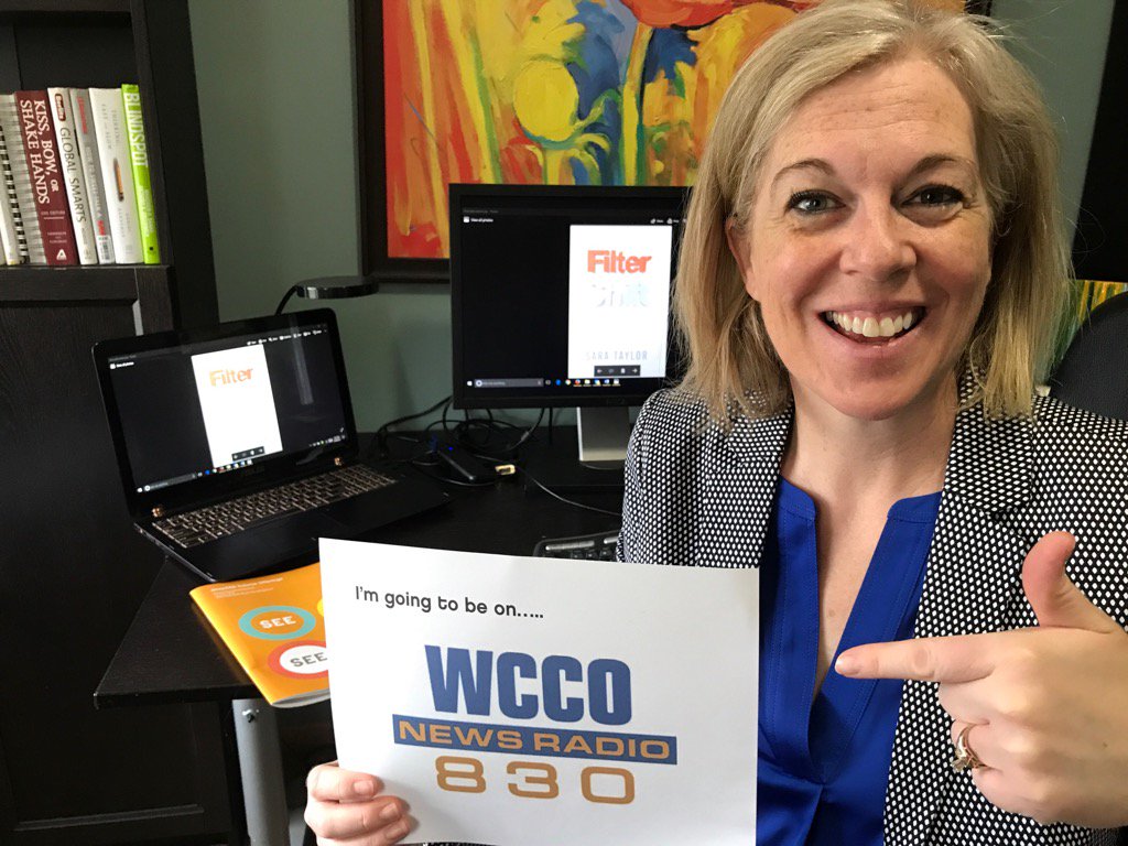 deepSEESara's tweet photo. After 25 radio interviews across the country, I'm on air in my own backyard at 9:35 tonight!@wccoradio #FilterShift https://t.co/HrrErZ28L4