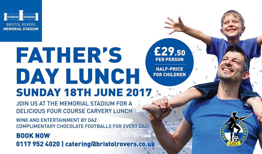 Official_BRFC's tweet photo. GIVEAWAY: Win a table for four at our Father's Day Lunch this Sunday! Simply Retweet to enter. A winner will be announced tomorrow! https://t.co/bUQNSmiM7i