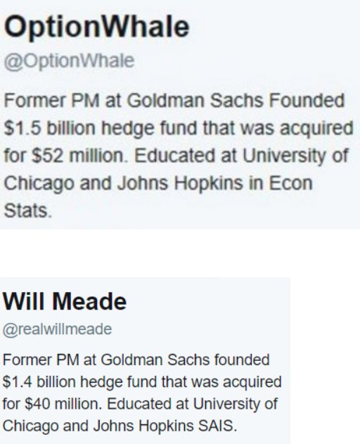 1.5B Fund Mgr  @RealWillMeade fka @Optionwhale/ @Hedgefundclone can't make up his mind whether he sold his hedge fund for $40M or $52M  #Fraud