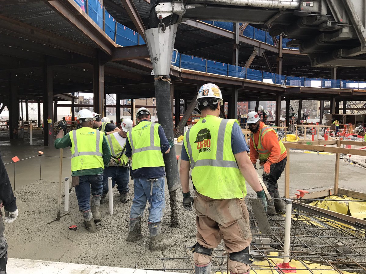 bridget_kraus's tweet photo. Pouring concrete at the the @Bucks Arena! @JesseA_Kemp @MortensonWI https://t.co/ZVEVNA0Q0e