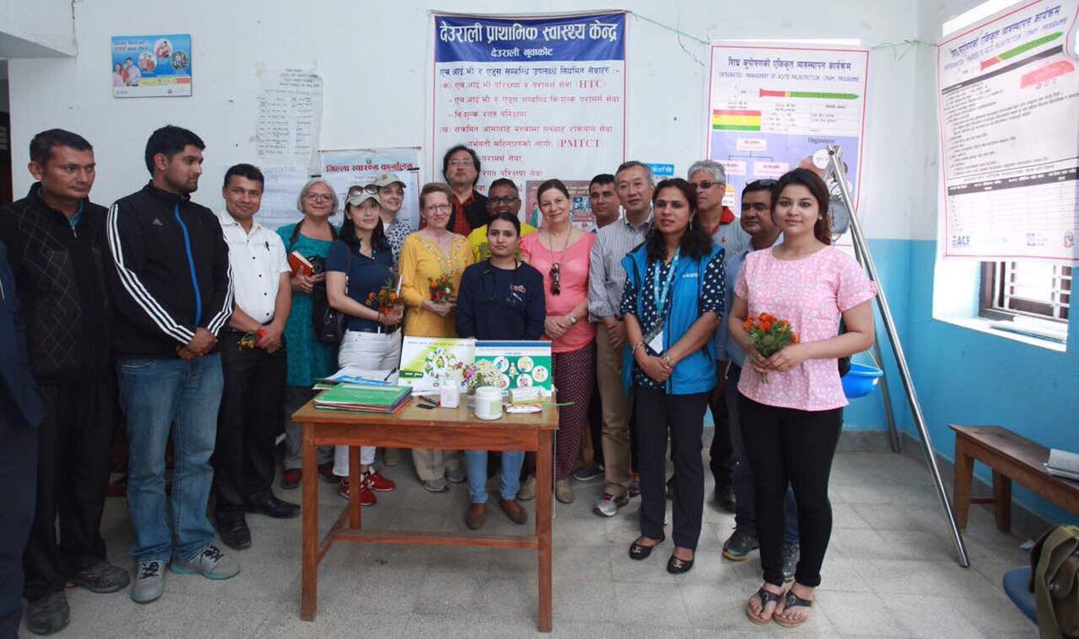 UN_Nepal's tweet photo. #UNExeBoard interacts with health workers trained to screen & follow up #malnourished children following #Nepalquake. #EBVisitNepal https://t.co/X7EagJPbir