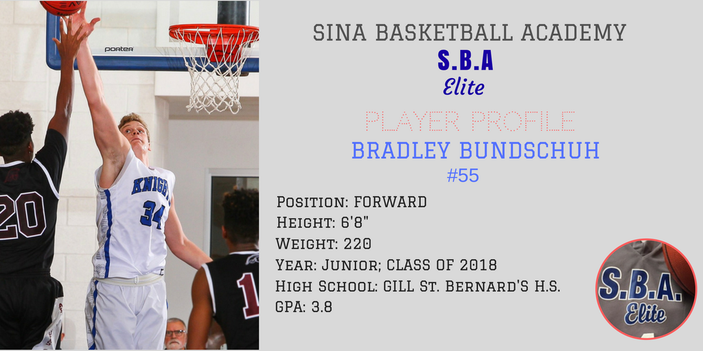 SBAElite's tweet photo. Meet Our Players: Bradley Bundschuh, forward #PlayerProfile gearing up for #SpringJamFest #SpookyNook @TheHoopGroup @MerginSina https://t.co/KHbsW3Ylhx