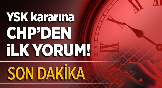 CHP’den YSK’nın kararı için ilk yorum >>> bit.ly/2oOMMIm