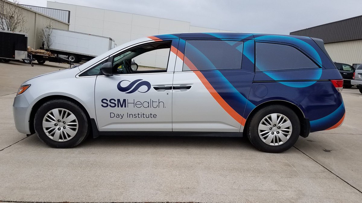 We installed some new shuttle and van wraps for SSM Health