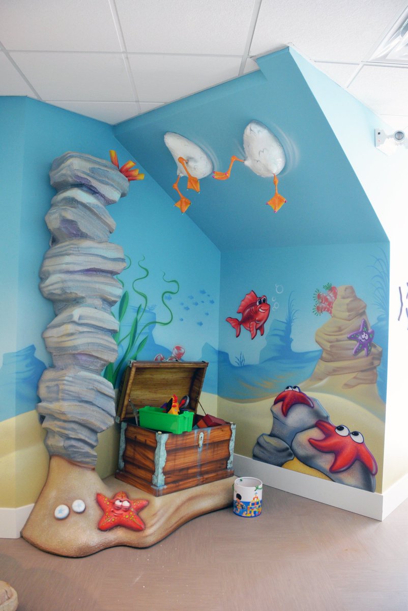You could say we have an interesting perspective on theming. ;) Under the sea #theme for a #pediatric #dental office here in B.C.!