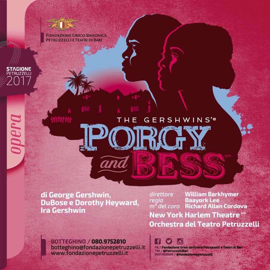 La musica di George Gershwin al #TeatroPetruzzelli con Porgy and Bess dal 12 al 14 maggio. Biglietti disponibili anche su <a href="/BookingShow_it/">BookingShow</a>