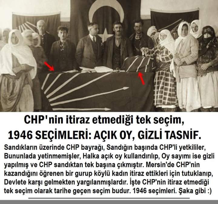 Yıl / 1946
İşte, CHP'nin itiraz etmediği TEK SEÇİM...
